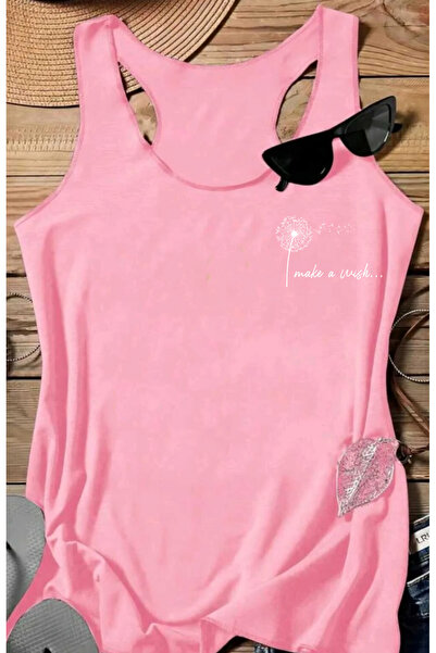 SUNFREE Dandelion Flower Printed Women's Sleeveless Swimmer Tank Top Tshirt