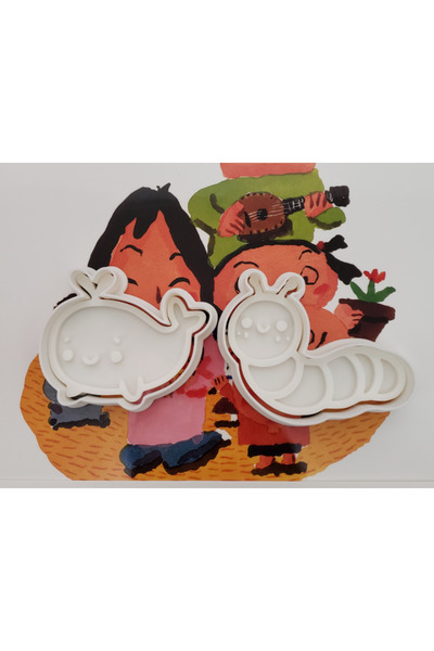 Onflow 2-Piece Cute Animal Shaped Cookie Mold & Dough Cutter Shaper