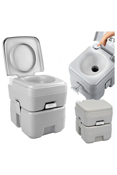 zola Portable camping toilet, water flushing system, 20L, weight capacity 200...