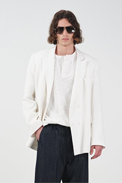 GIESTO JACHETĂ ALBĂ CLASICĂ CU CRIMĂ REGULARĂ