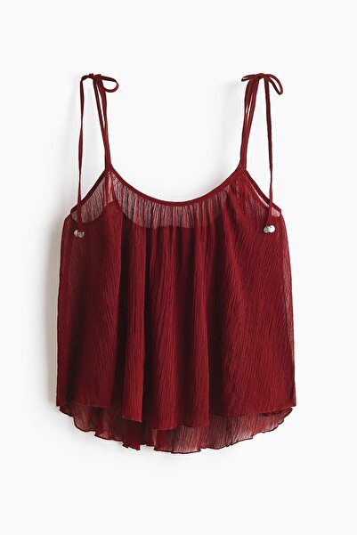 H&M Bağlanan Askılı Krinkle Plaj Üstü