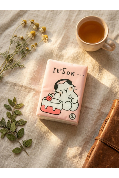 Dörtel Tedarik Cute Designed Mini Pocket Tissue Paper Napkin 1 Piece