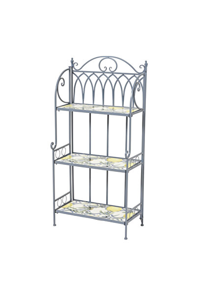 Maison Mex 3-shelf garden/terrace shelf LIMONE L.58 l.31.5 H.118.5 blue/yellow