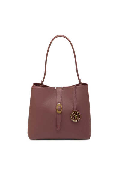 Tergan Pembe Hakiki Deri Kadın Omuz Çantası - S26Y1BC80532-V3K