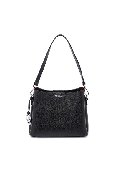 Tergan Siyah Hakiki Deri Kadın Omuz Çantası - S26Y1BC80172-A41