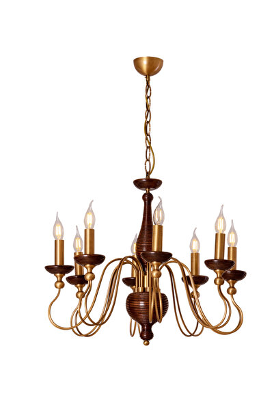 Avonni 1928-8E Eskitme Kaplama Modern Avize E14 Metal H: 90 cm, Ø: 70 cm