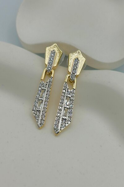 SEHERDEN Stylish Women's Earrings with Embedded Zircon Stones and Dangle Design