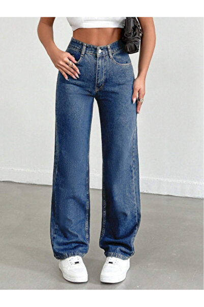 Noxter Kadın Mavi Kar Denim Pantolon