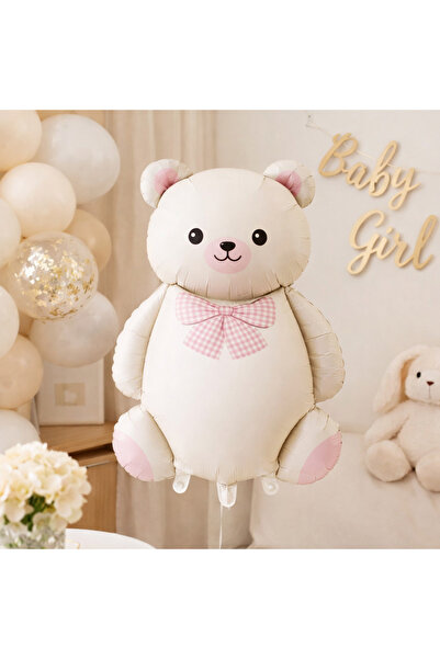 BALON DİYARI Retro Cute Bear Balloon Large Size Teddy Bear Foil Balloon Baby ...