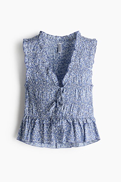 H&M Bağcık Detaylı ve Büzgülü Üst