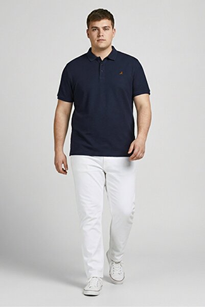 Brave Soul Men Regular Fit Embroidered Logo Short Sleeve Polo Shirts, Navy Blue