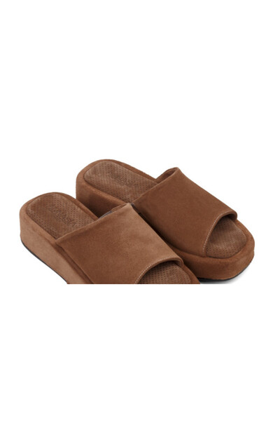 ANNASIA SHOES ANDA Slippers - Brown Leather