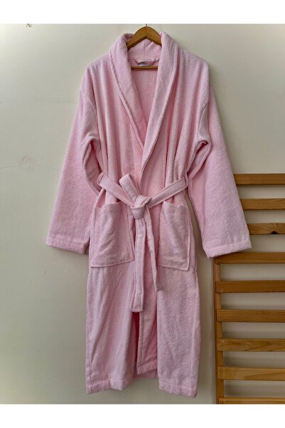 KİRAZHOME %100 Organik Yumuşak Dokulu pudra Unisex Bornoz