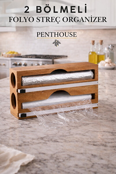 Penthouse Bamboo 2-Compartment Acacia Stretch Foil Box