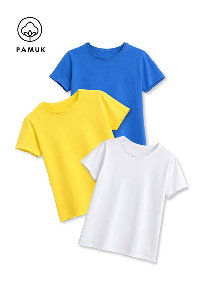 difa kids Girls and Boys 3-Piece Set Casual Summer Short Sleeve T-Shirt with ...