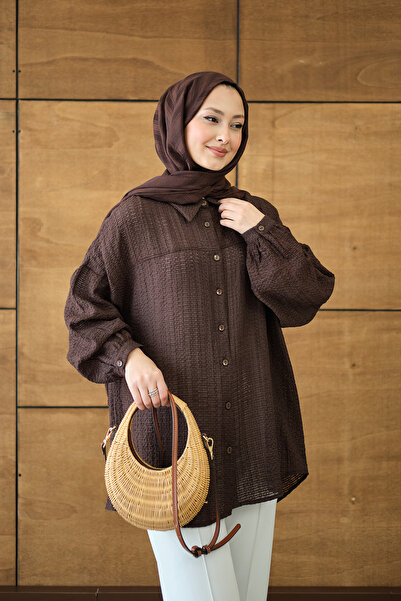 LOCCO Women's Self-Patterned Waist Tie Belt Brown