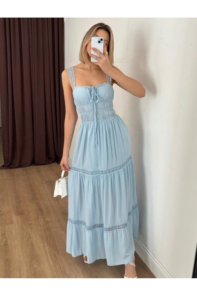 TOFAN TRİKO Linna Dress with Lace Details