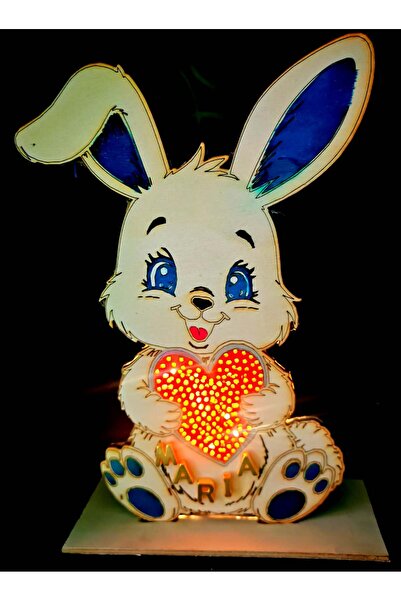 HANDDMADE Iepuras cu inima luminoasa