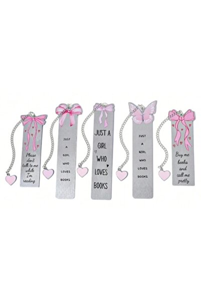 OEM Bookmark with Pink Bow and Love Pendant – 1 Piece