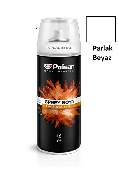 Polisan Parlak Beyaz Sprey Boya 400 ml | Akrilik | Hızlı Kuruma | Metal Ahşap...