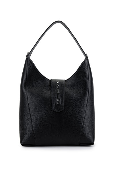 Mario Valentino Women's Genuine Leather Black Shoulder Bag