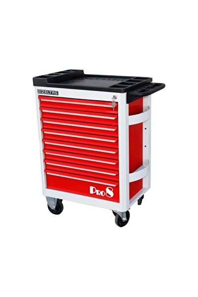 İzeltaş İzeltaş 8 Çekmeceli Garaj Mobil Takım Dolabı Kırmı