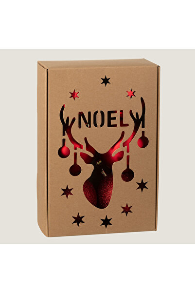 Chakra Set de 6 globuri de Crăciun Bewa, roșii