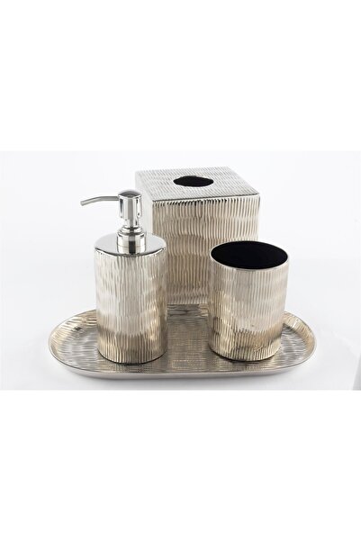 Mikasa Moor Cali Gümüş Tepsili Banyo Seti 30x15x20 cm