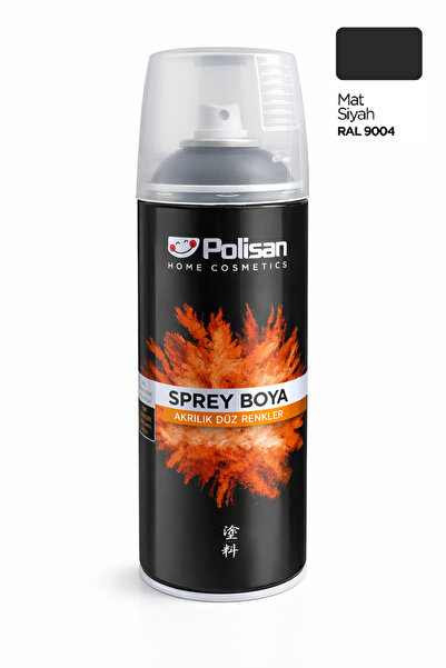 Polisan Mat Siyah Sprey Boya 400 ml | Akrilik | Hızlı Kuruma | Metal Ahşap Pl...