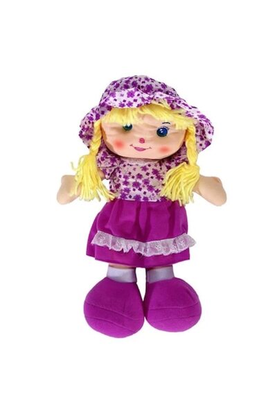 BREZIUM Adorable Textile Doll with Blonde Braids