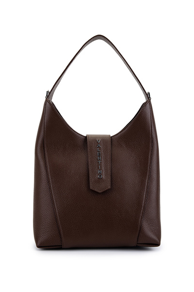 Mario Valentino حقيبة كتف نسائية من الجلد الطبيعي باللون البني