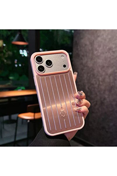 HYPERSOFT iPhone 17 Pro (6.3 Inch) Compatible Striped Suitcase Patterned Alum...