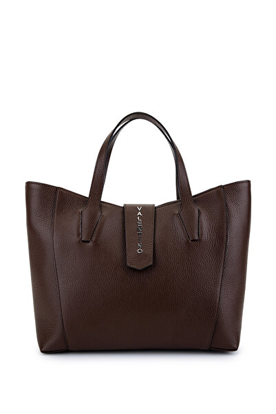 Mario Valentino Women's Genuine Leather Brown Shoulder Bag