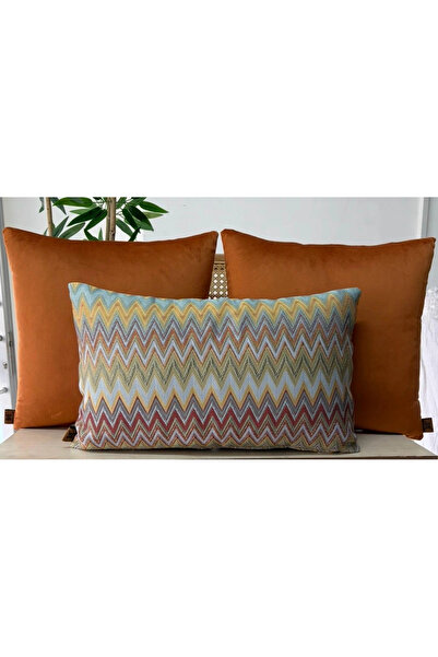 Elanora Home Decorative Cushion Cover, High-Quality Woven Fabric, Set of 3