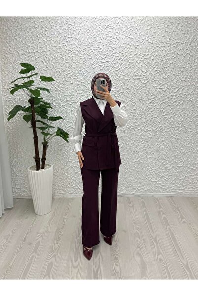 Queyla Melina ikili yelekli takım