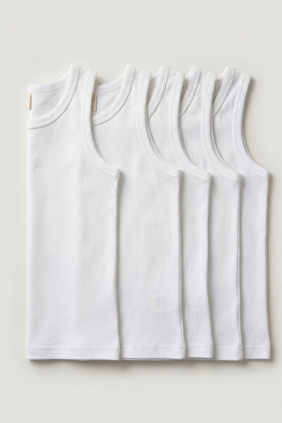 Katia&Bony Pack of 5 Basic White Boys' Undershirts
