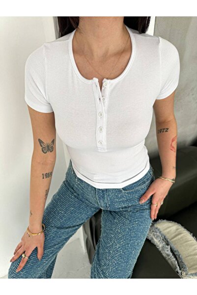 Noa&Noa Γυναικεία μπλούζα με κουμπιά και λεπτομέρειες, τύπου καμιζόλας