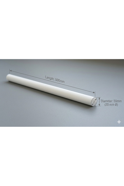 SEZEN METAL PLASTİK ø20x500mm pom /delrin / poliasetal/plastik/çubuk/ beyaz