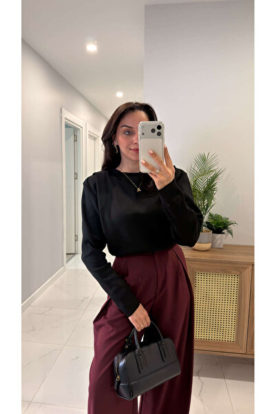 BİRCANÇİL Toswe Tricotaj Negru Căptușit