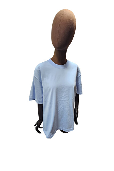 OEM Oversized 100% cotton T-shirt, light blue, unisex