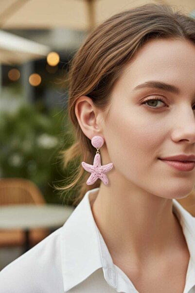 Aware Time Colorful Straw Star Earrings