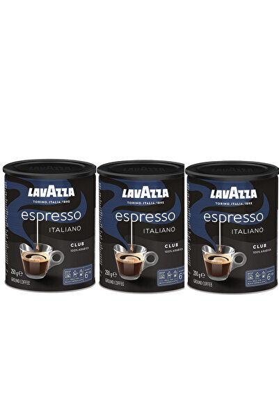 LavAzza Club metal box 250g ground coffee - 3 pcs (Three boxes)
