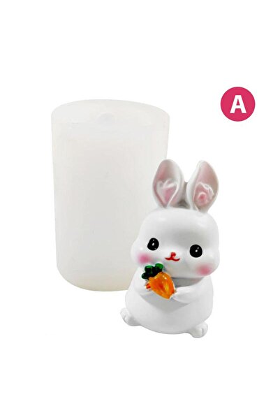 AnkaHobiMarket Tavşan Minik Havuçlu Silikon Kalıp (S988)