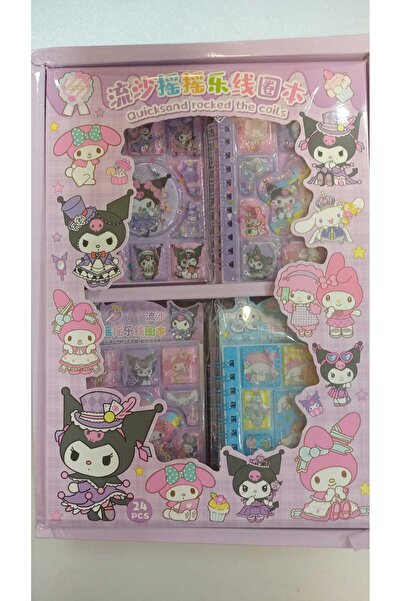 BADEAVM Çocuklar İçin Sulu Sticker Defteri-Mini Not Defteri-Kuromi Kavaii Sticker Defteri 11X9cm 2 ADET