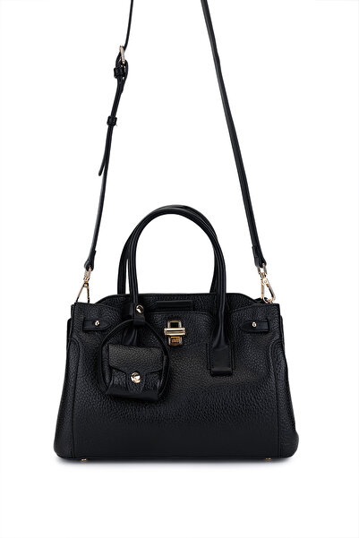 Tamer Tanca Women's Faux Leather Black Handbag
