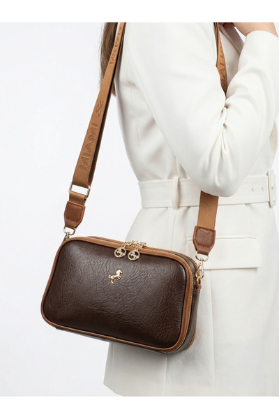 H&D COLLECTİON Geantă de umăr Miami Polo pentru femei, cu curea încrucișată (...