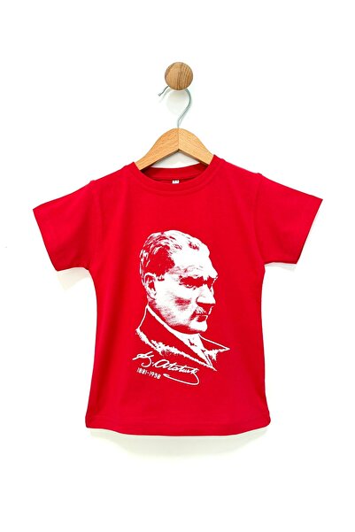 Alme Red Ataturk Printed T-Shirt April 23/October 29 Demonstration Book Release