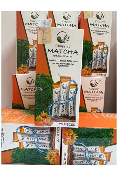 CURELIVE Matcha altın çilekli