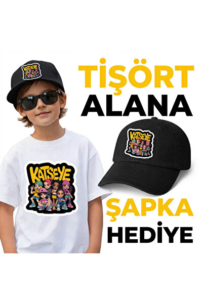 barsdepo Tricou imprimat Katseye – Set cu CADOU PĂLĂRIE |   Calitate PREMIUM