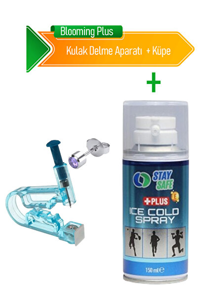 Blooming Plus Steril Tek Kullanımlık Kulak Delme Kiti + Acı Azaltıcı Soğutucu...